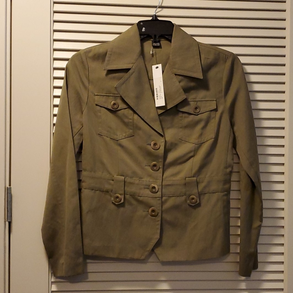NWT Isda & Co Olive Green Military Blazer